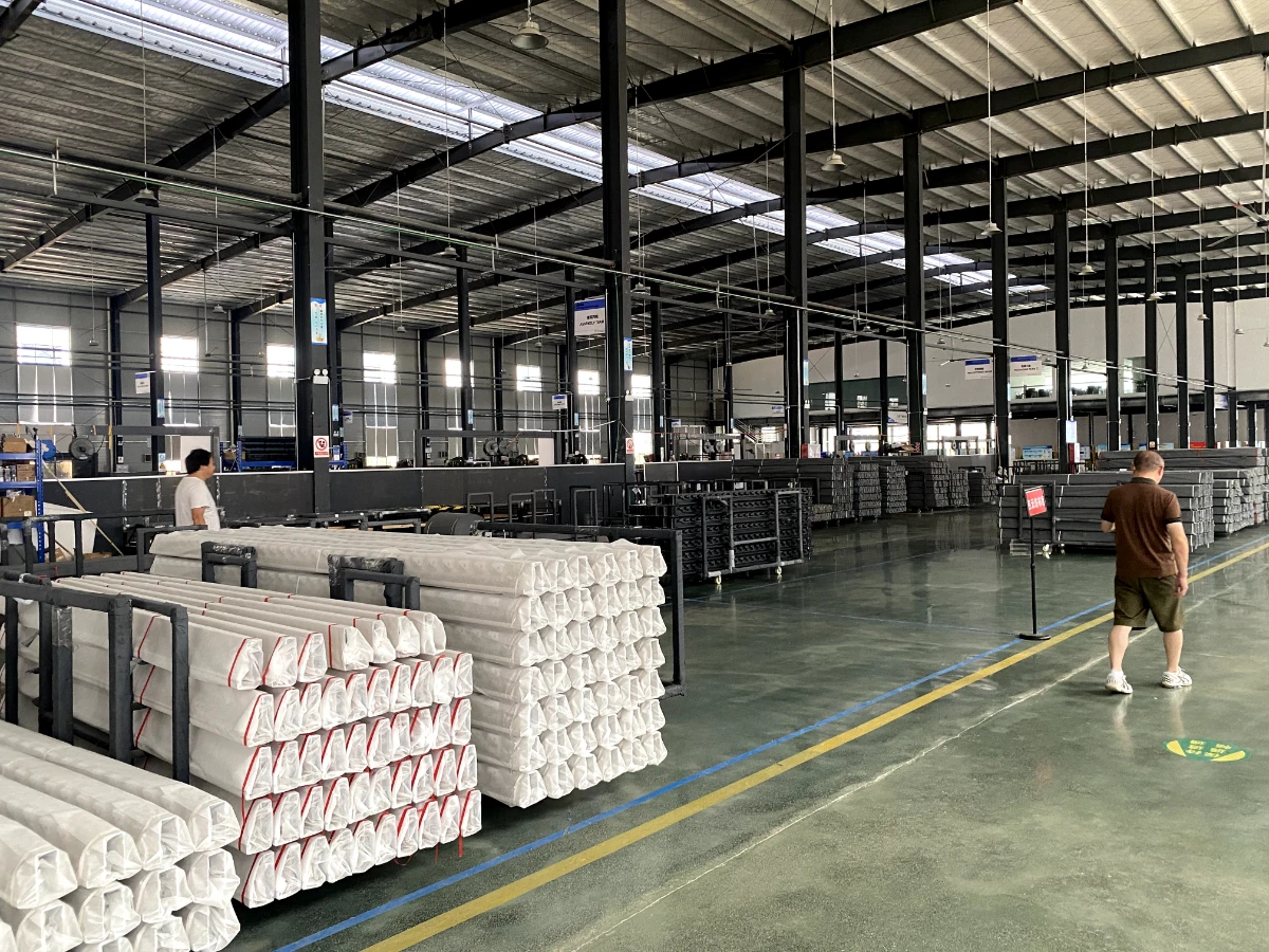 alux pergola factory building