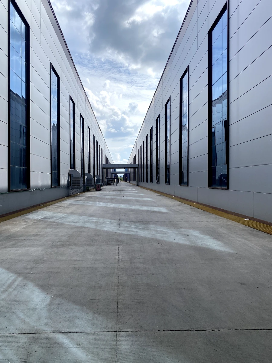 alux pergola factory production line