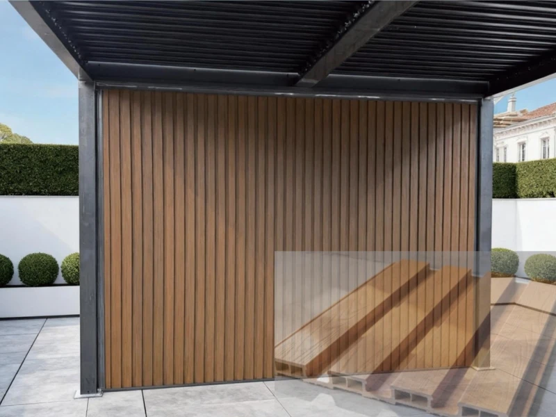 Wood-Plastic Slat Wall for Carport pergola