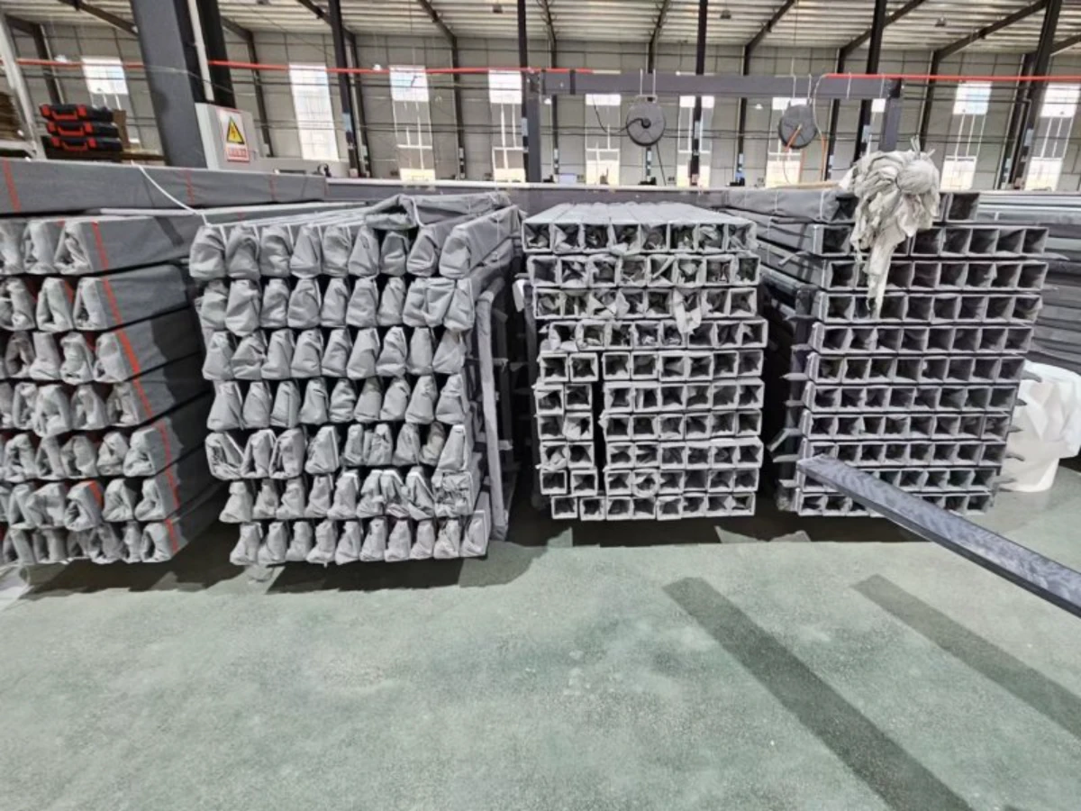 Aluminum profile storage — alux pergola factory