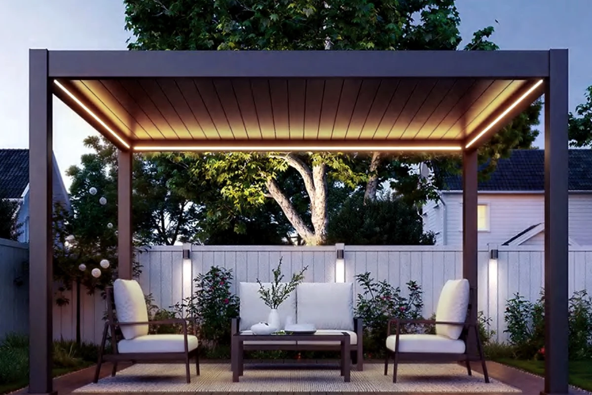 LED lighting for pergola applications