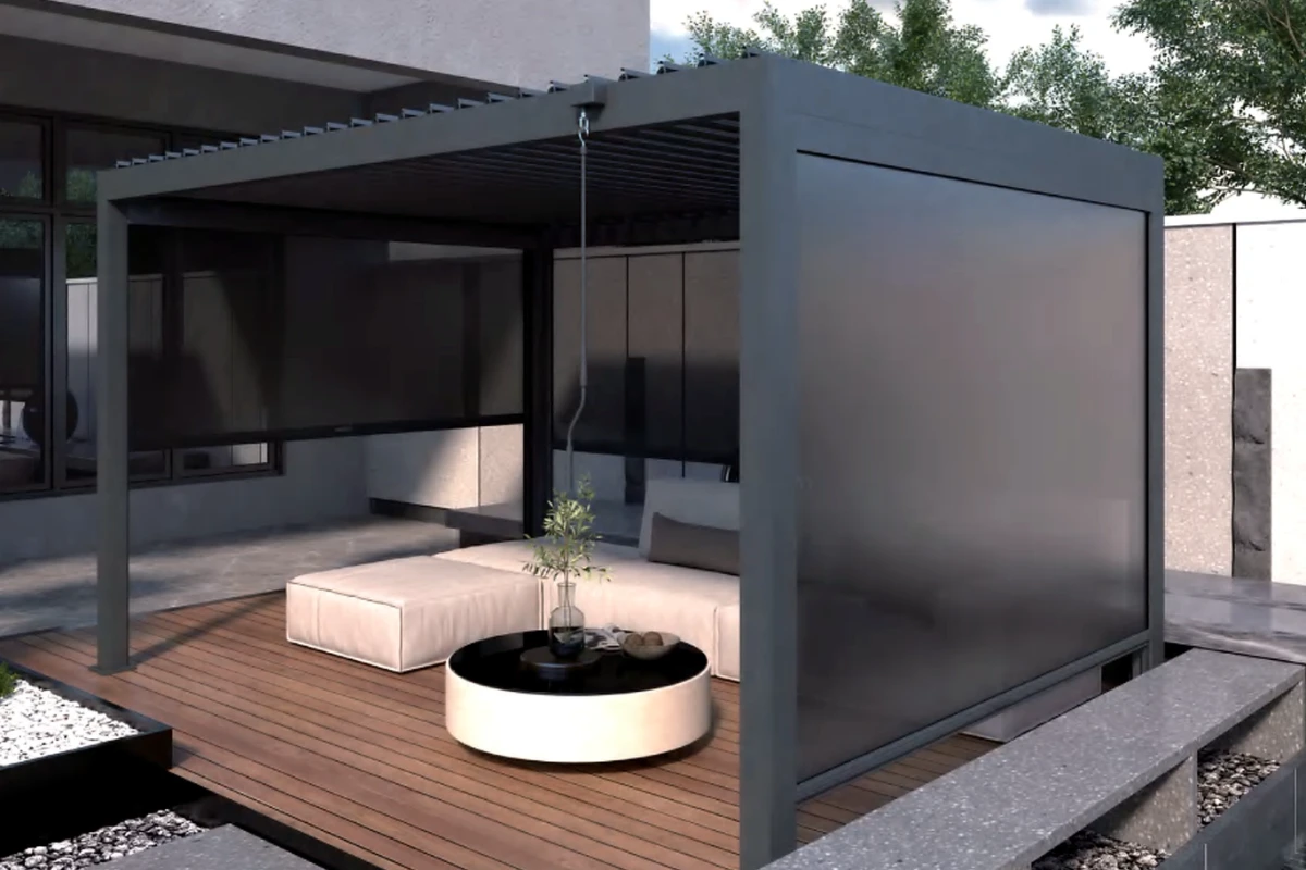 Zip screen pergola enclosure option