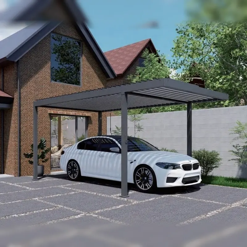ST-100-E-KD High-End Parking Canopy Steel Pergola