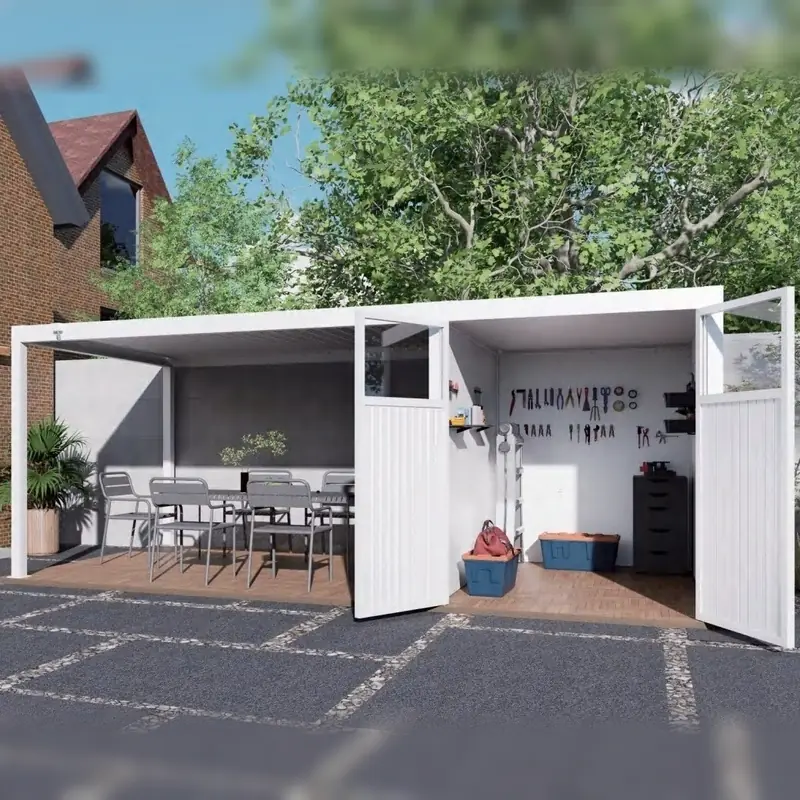 ST-100-TS-KD Pergola with Tool House