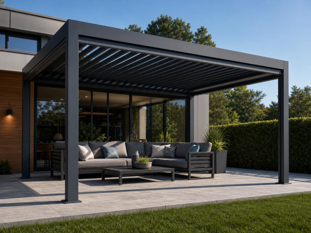 ALUX steel pergola product option for project-based customization