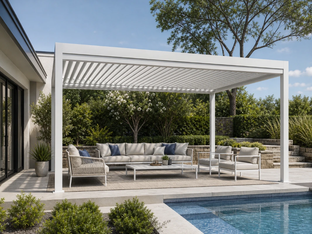 ALUX custom aluminum pergola for OEM and ODM outdoor shading projects