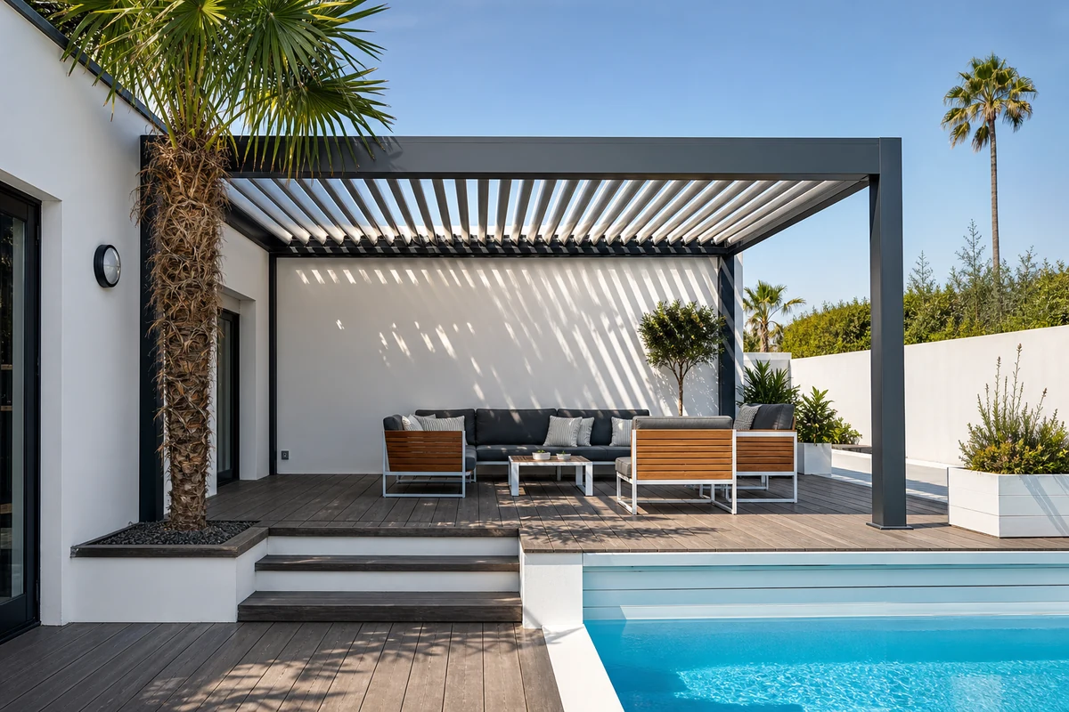 Poolside pergola application reference