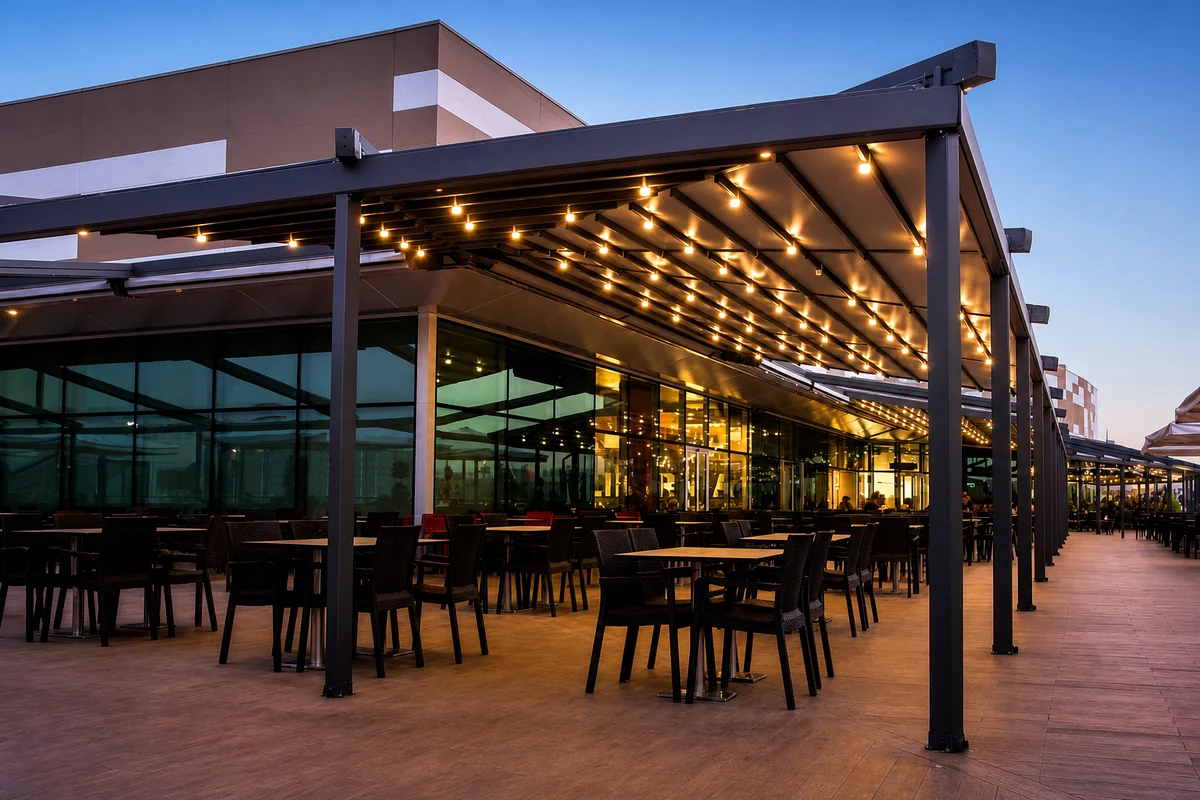 Restaurant pergola application reference