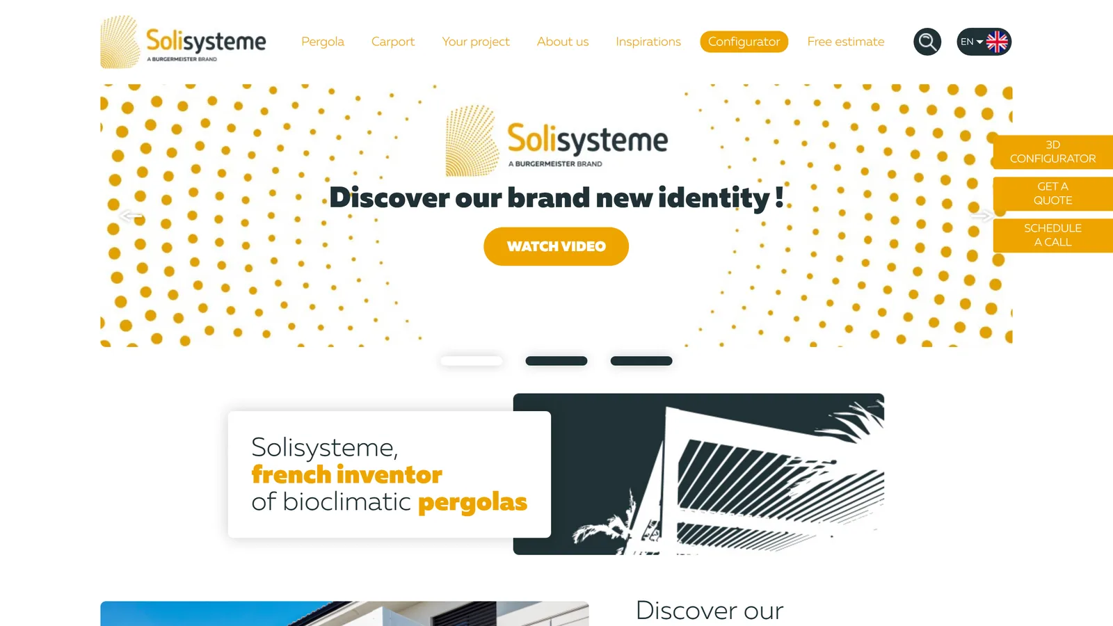 Solisysteme louvered pergola manufacturer homepage